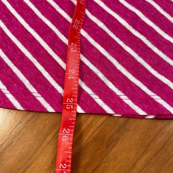 NWT LOFT women's XL pink tank with white and silver stripes - Picture 7 of 9